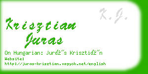 krisztian juras business card